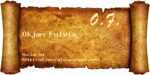 Okjan Fulvia névjegykártya